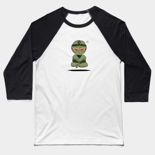Meditating Ninja - Focus Baseball T-Shirt